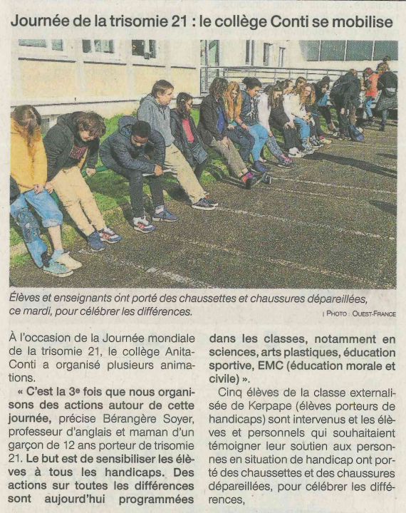 chaussette of 23 mars