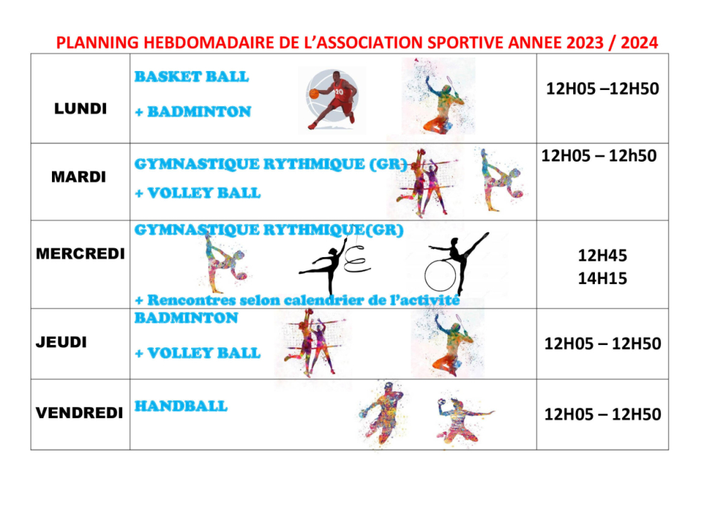 2023 2024 planning hebdomadaire vd