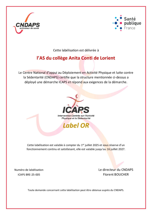 label icaps collconti lorient